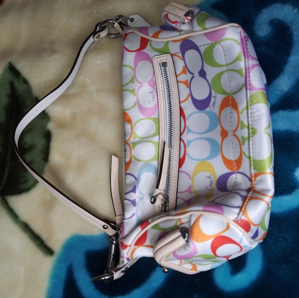 Rainbow shoulder purse -coach